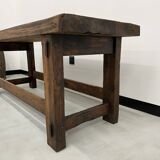 Old restored oak workbench