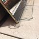 Two-tone bathroom mirror with its tablet, vintage 50s/60s