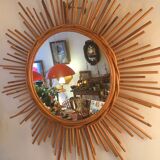 Mirror rattan sun 70s - 60cm