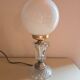Glass lamp with white opal globe