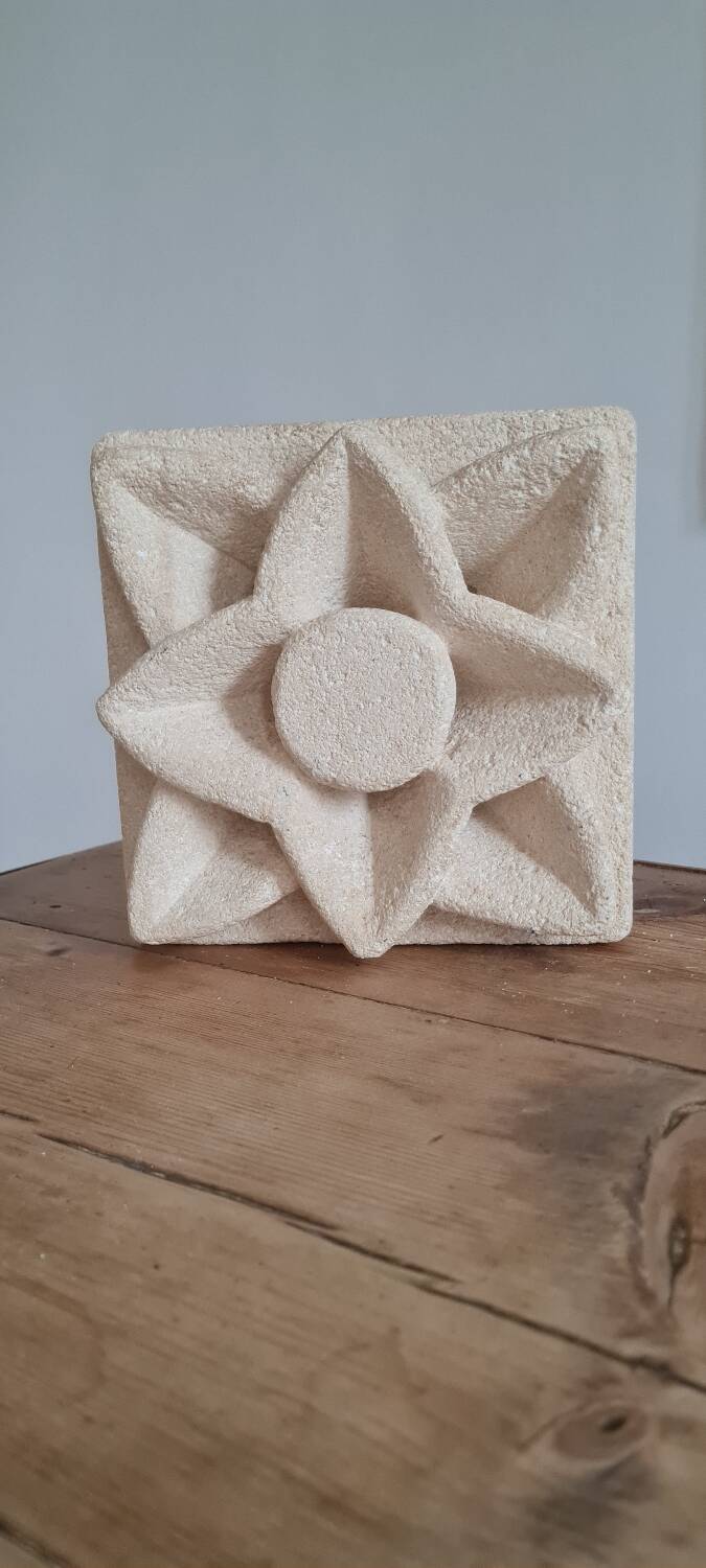 Vintage stone table lamp by Albert Tormos