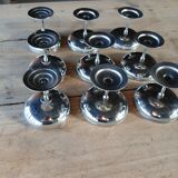 9 antique stainless steel ice cream cups