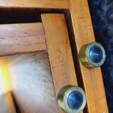 Vintage Italian double modular shelf bookcase in teak and metal