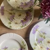 Set of 6 old flat plates - Reine Marguerite de KG Lunéville -
