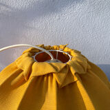 Wooden rattan and fabric suspension