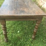 Farmhouse table in pine and beech