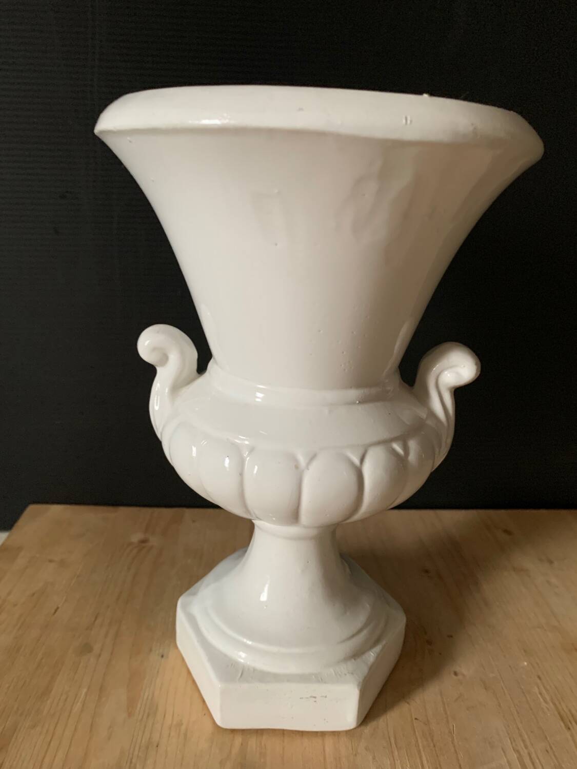 White ceramic vase