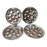 Set of 4 metal snail plates