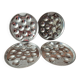 Set of 4 metal snail plates