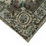 Overdyed Wool Vintage Handmade Carved Rug 169 cm x 288 cm