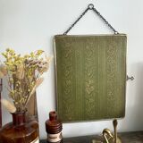 Barber mirror with chain 33 x 28 cm