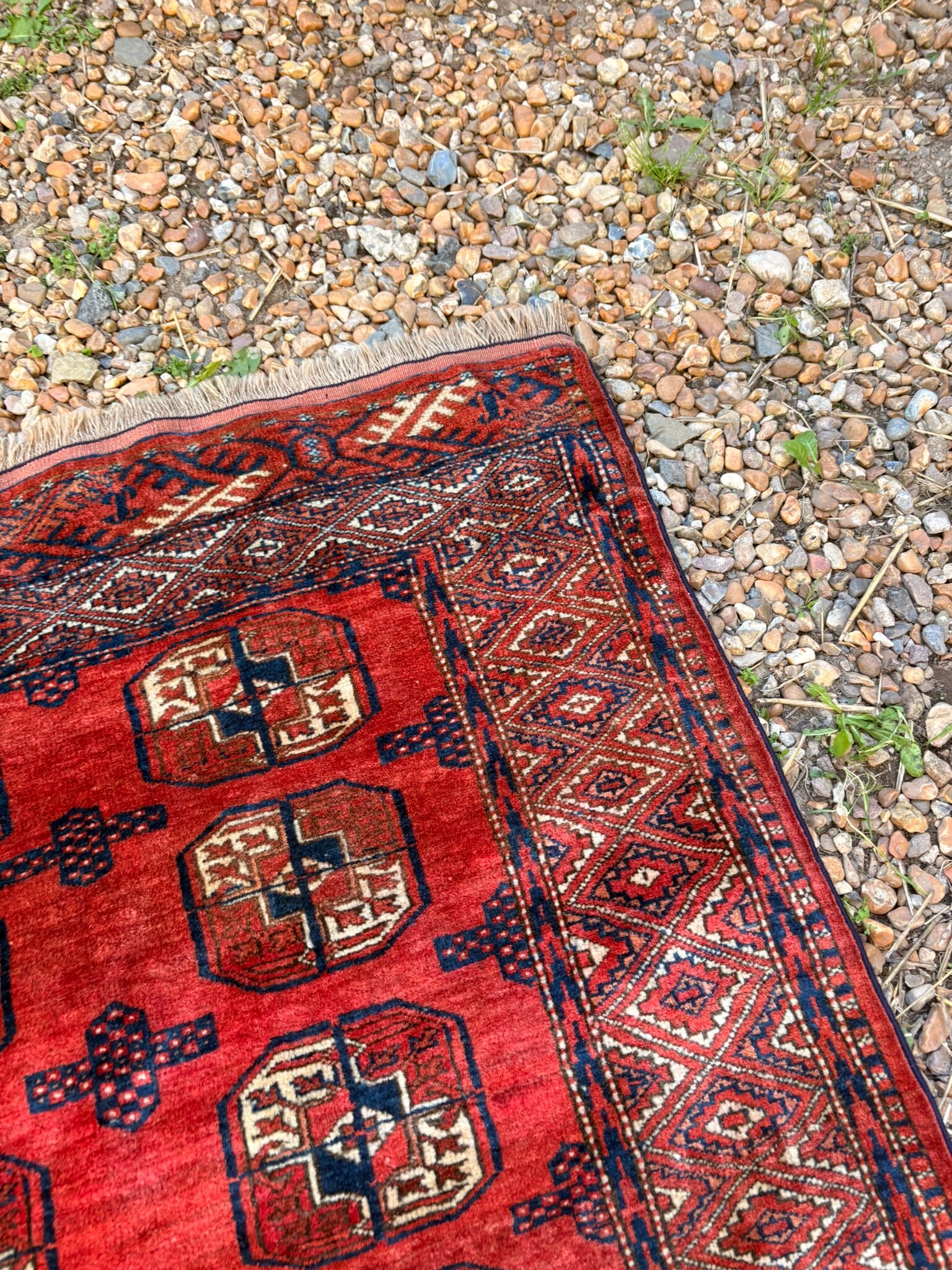 Pakistani Bukhara Carpet 152x118 Wool Mori Handcrafted Red Oriental