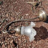 Lampe tulipe col de cygne Art Déco laiton