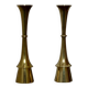 Pair of Mid-century Scandinavian Brass  Candleholder by Dansk Designs