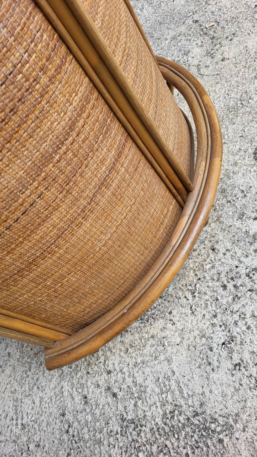 Vintage bamboo and rattan bar