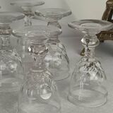 6 Baccarat “Chauny” crystal liqueur glasses