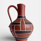 Mid-Century Modern Terracotta Pitcher by AKRU, West Germany, 1950s