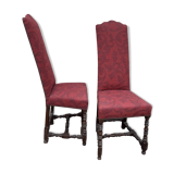 Louis XIII style red chairs