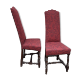 Chaises style Louis XIII Rouge
