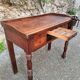 French antique watchmaker's bench – Table with drawers, vice, and original sliding leather surface – circa 1900