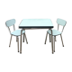 Table et chaises en formica vert d'eau