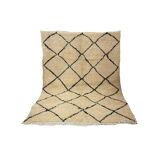 Handmade wool berber rug 196 x 135 cm