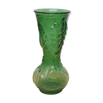 Vase vintage en verre vert, années 60/70