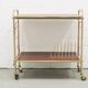 brass vintage LP trolley