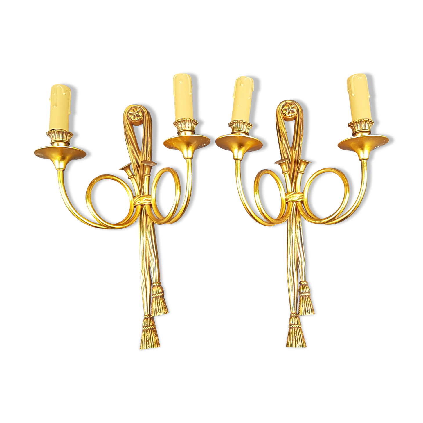 Old golden bronze sconces