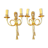 Old golden bronze sconces