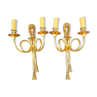 Old golden bronze sconces
