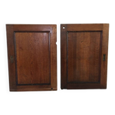 Paire de portes coulissantes chêne vintage