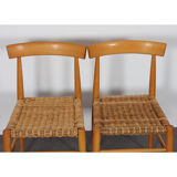 Suite of 4 vintage wooden chairs edited by Krasna Jizba, 1960