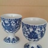 2 coquetiers japonais en porcelaine