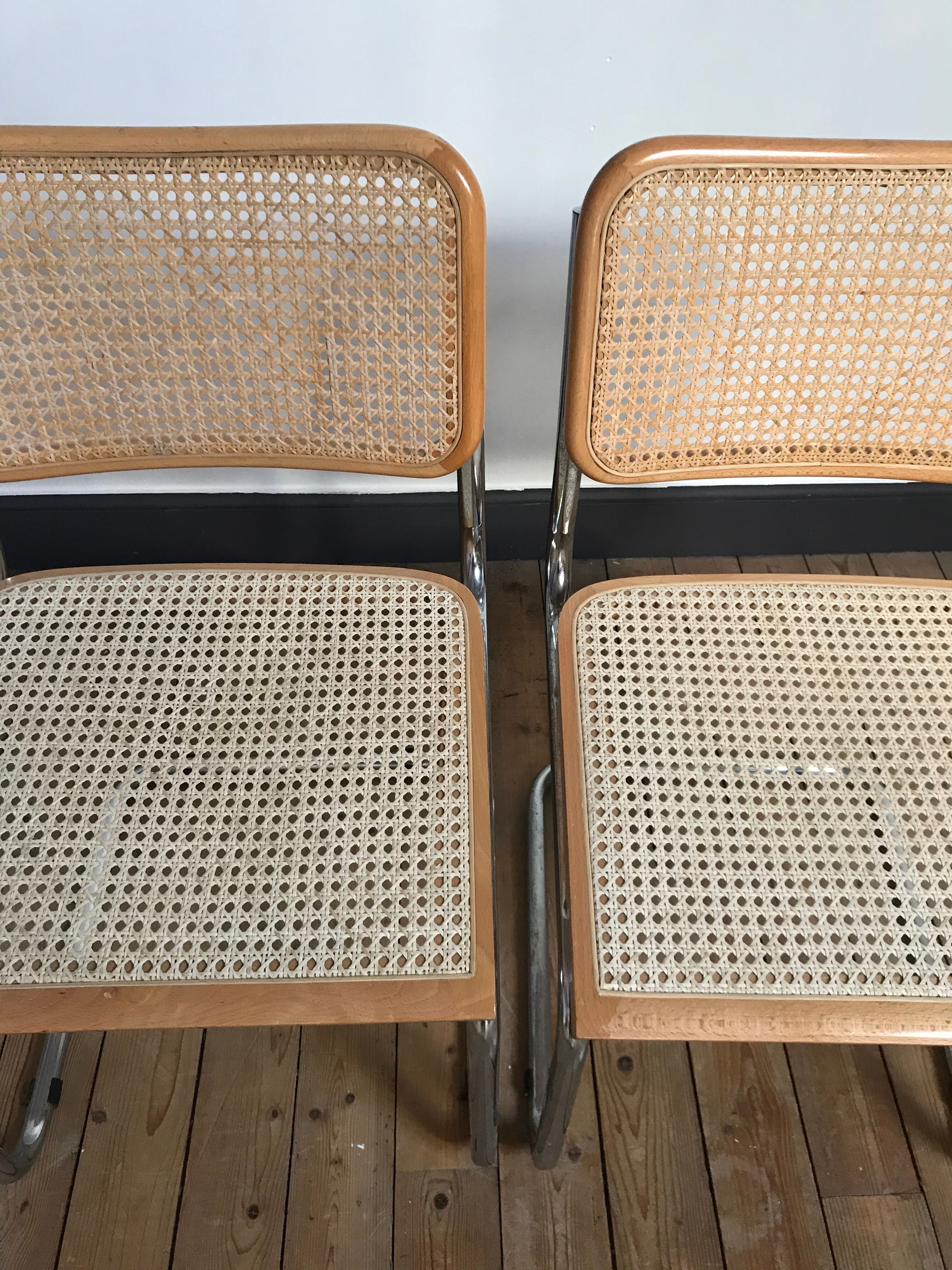 2 chairs Cesca B32 BY Marcel Breuer