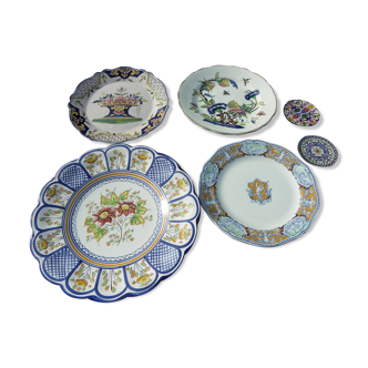 Assiettes porcelaine décoratives