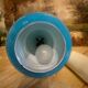Vintage blue opaline pendant lamp