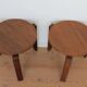 Pair of Mid Century Afrormosia Round Stacking Side Tables 1960s