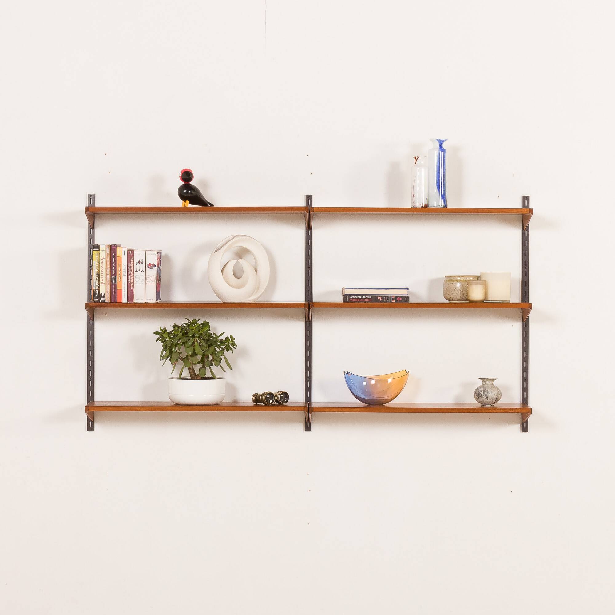 Kai Kristiansen teak shelving unit, FM Møbler, 1960s