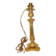 Bronze and brass candlestick, "Restoration" style, electrified as a lamp base.