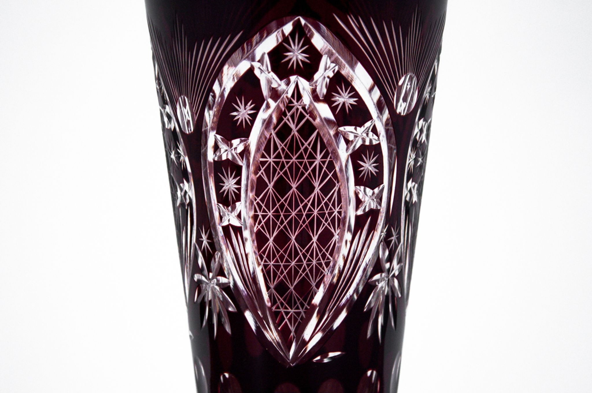 Vase en cristal violet, Pologne, années 1960