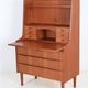Tall mid-century teak secretary desk / Danish modern design / 1960s