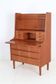 Tall mid-century teak secretary desk / Danish modern design / 1960s