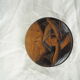 Large blackened wooden box mountain landscape folk art early / mid twentieth