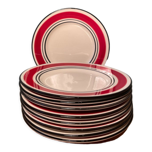 Lot de 9 assiettes à - dessert