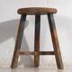Ancien tabouret patiné bleu ciel (c.1900)