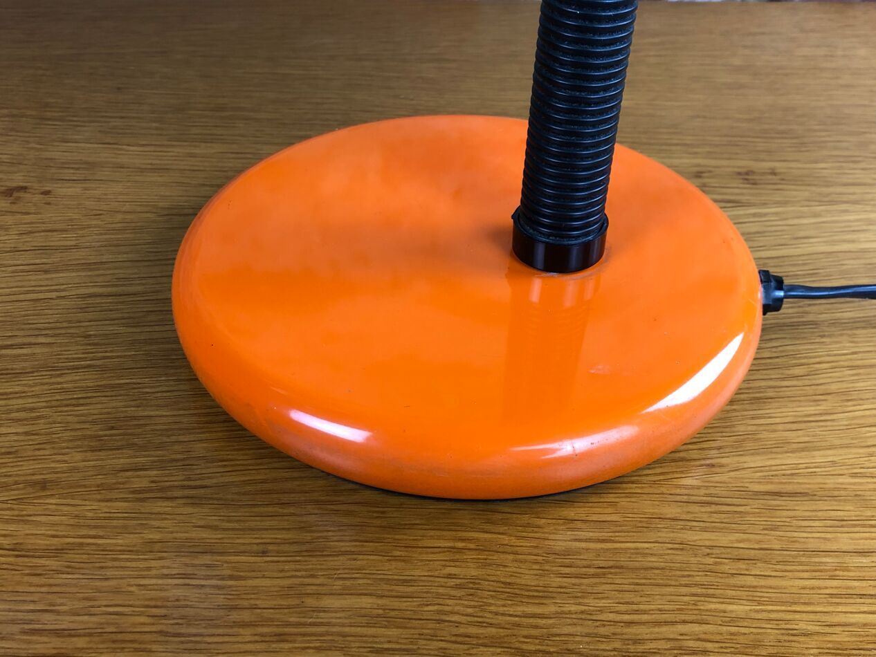 Orange desk lamp targetti, 1970