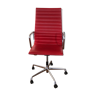 EA 119 red Vitra leather armchair by Charles & Ray Eames