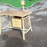 Lampe en rotin 1950
