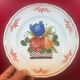 Set of 3 plates Basket Faience of Pornic Bouquets bird